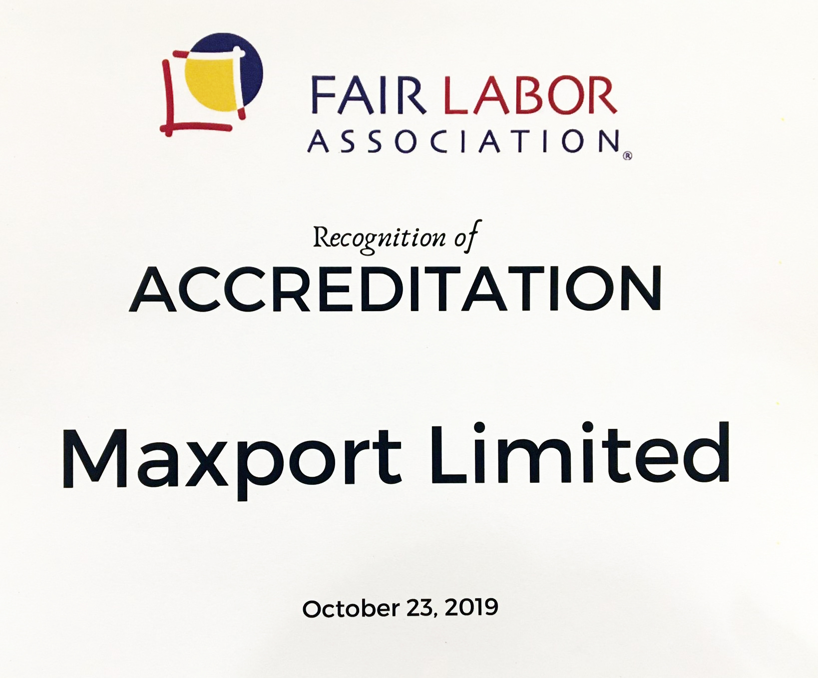 Maxport Limited | Fair Labor Association